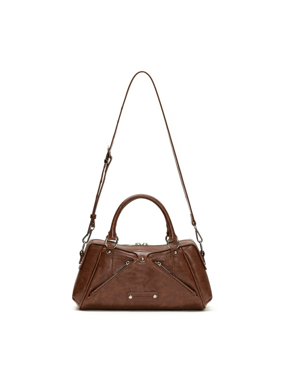 MUSINSA | SUNBURNPROJECT Faux Leather Mini M.O.S Bag, BROWN