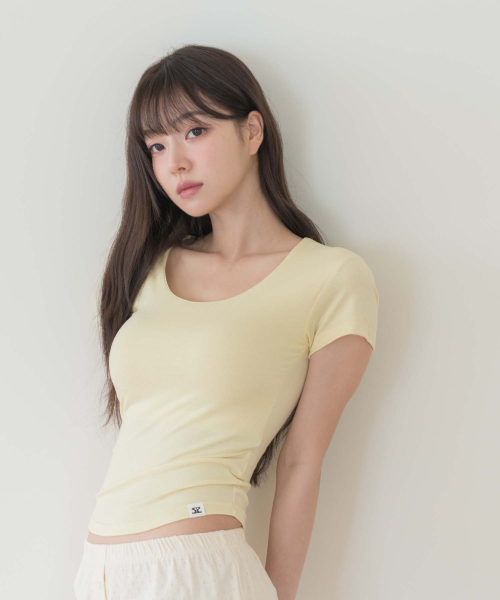 Облегающая футболка с глубоким вырезом Full Shot Mold, 8 colors