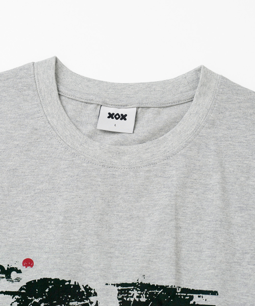 Кроп-топ с графикой Distorted Error [M/GREY]