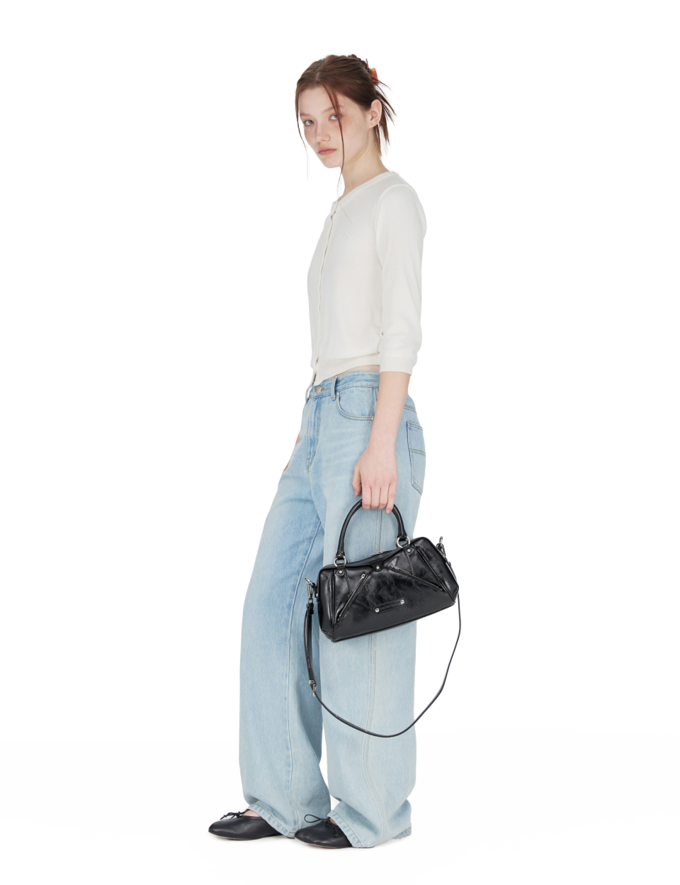 【韓国 sunburnproject】Faux Leather Mini M.O.S Bag MUSINSA | SUNBURN PROJECT Faux Leather Mini M.O.S Bag, BLACK