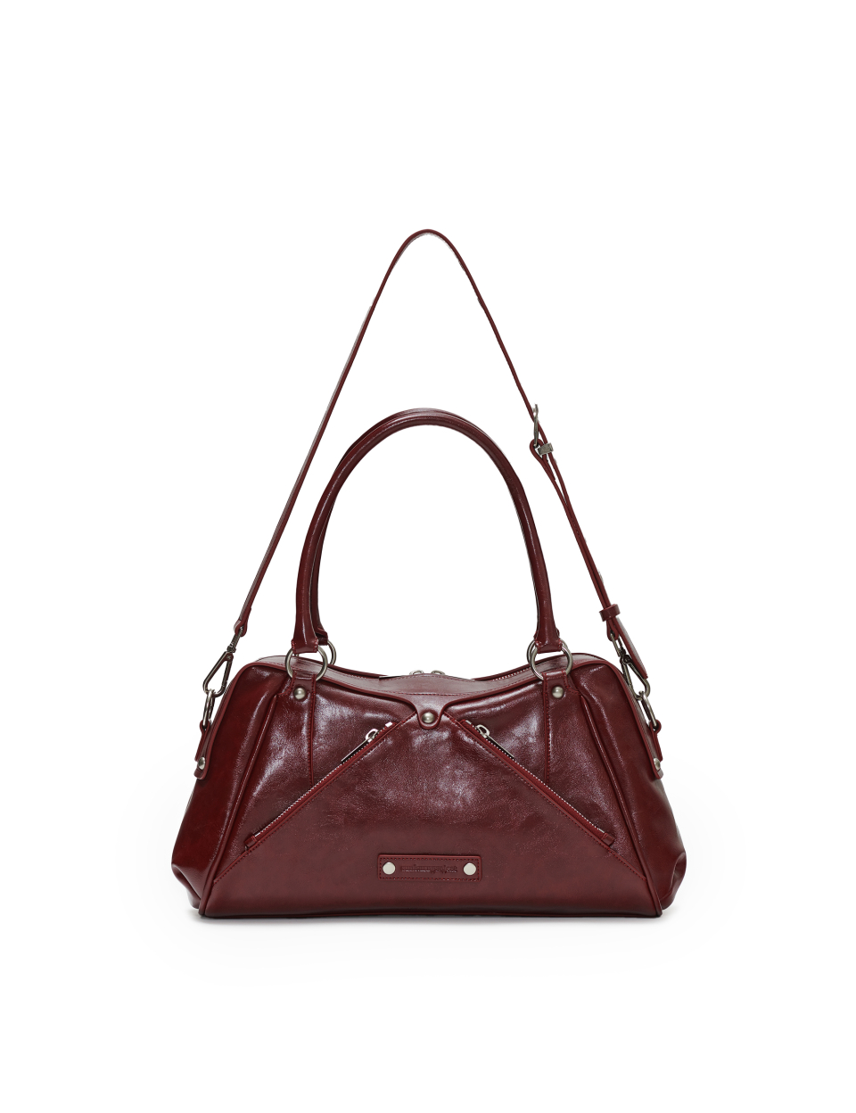 MUSINSA公式 | SUNBURNPROJECT Faux Leather M.O.S Bag, BURGUNDY
