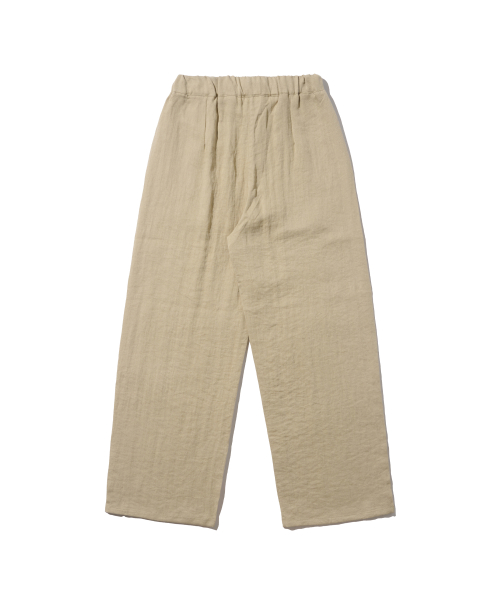 Свободные брюки из льна на резинке (Beige)