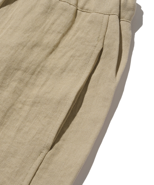 Свободные брюки из льна на резинке (Beige)