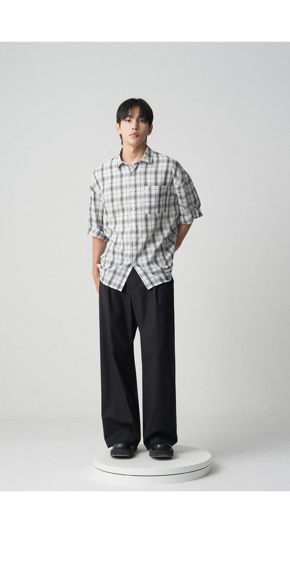 어반드레스(AVANDRESS) Smith Linkle Check Overfit Rollup