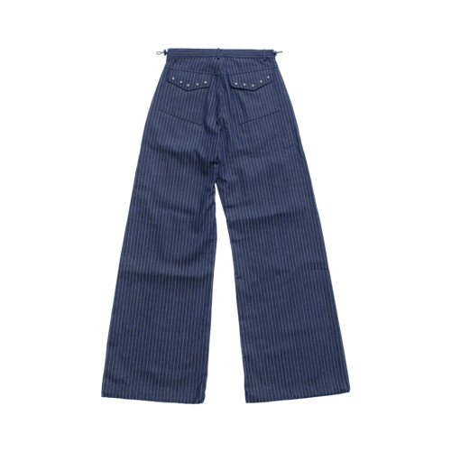 хлопок свободный Denim брюки in полоска