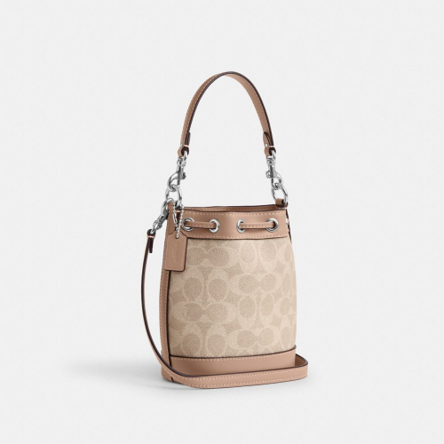Mini Bucket Bag In Signature Canvas CW299 SVPWH