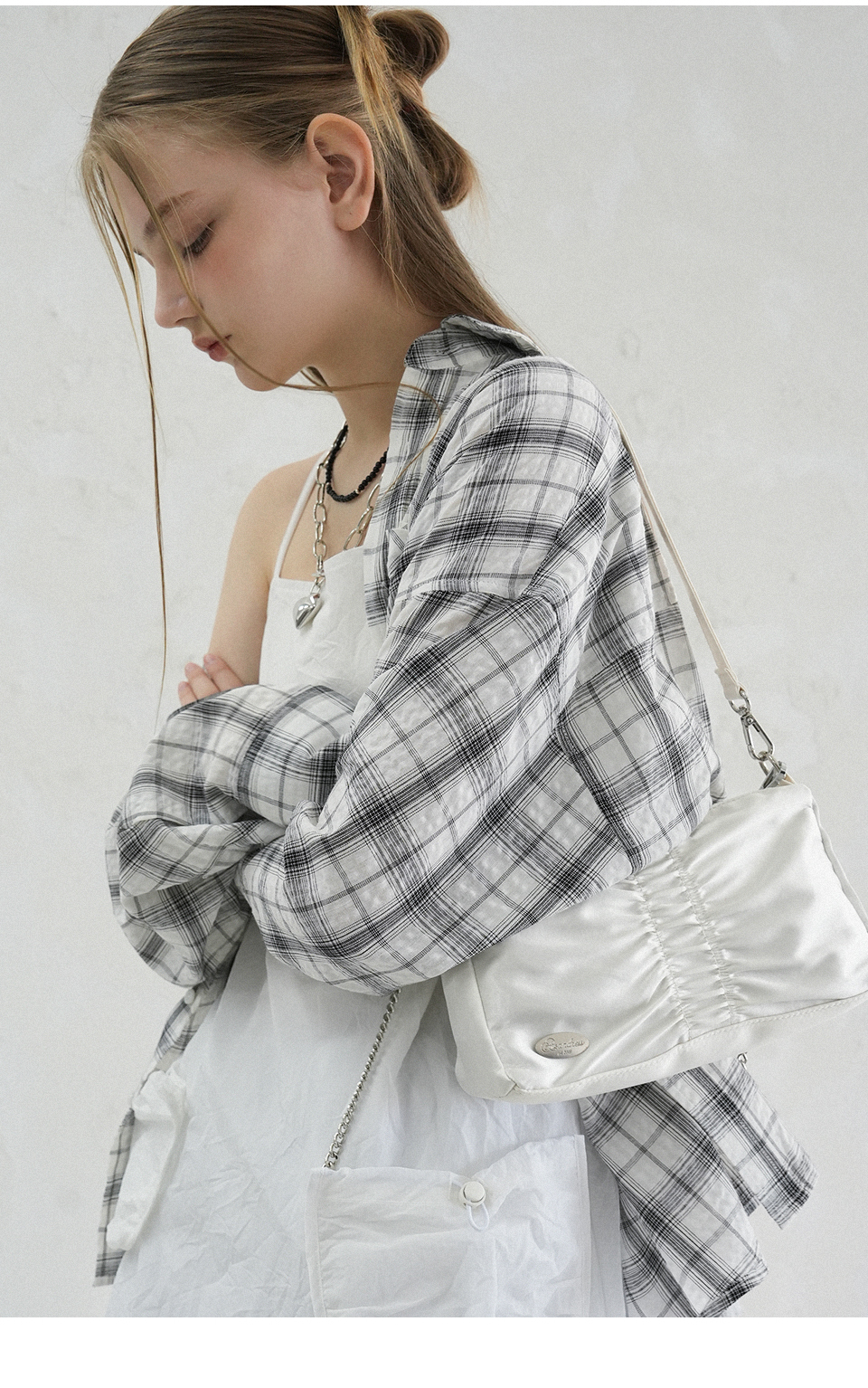 AVANDRESS ♥Smith Overfit Check Shirt/追跡付 MUSINSA | AVANDRESS Smith Overfit Check Shirt BLACK