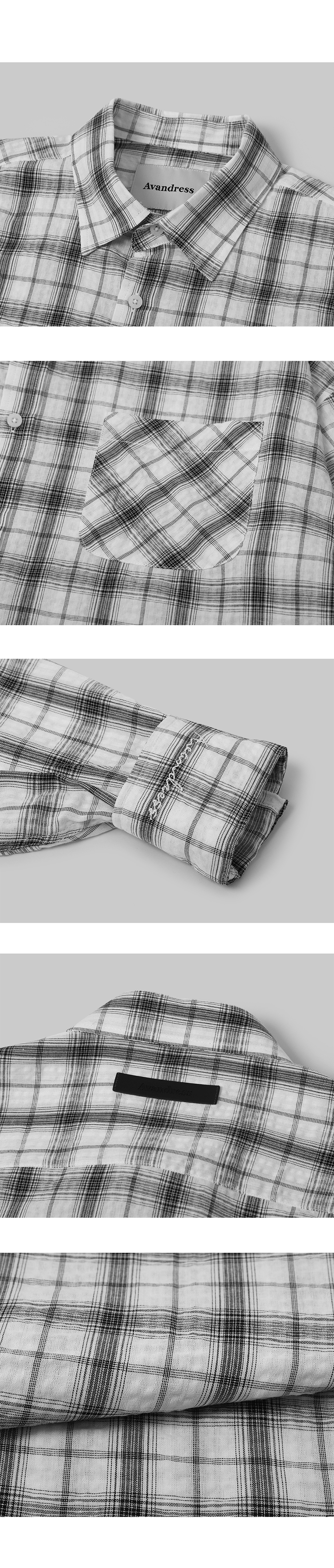 MUSINSA | AVANDRESS Smith Overfit Check Shirt BLACK