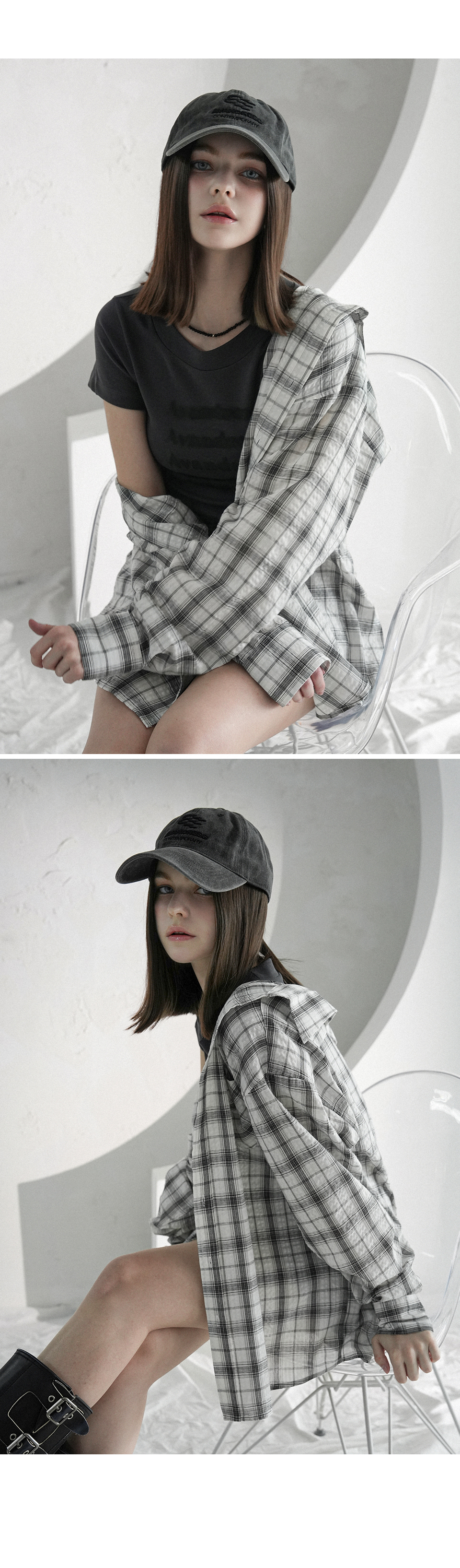 AVANDRESS ■ Smith Overfit Check Shirt MUSINSA | AVANDRESS Smith Overfit Check Shirt CHARCOAL