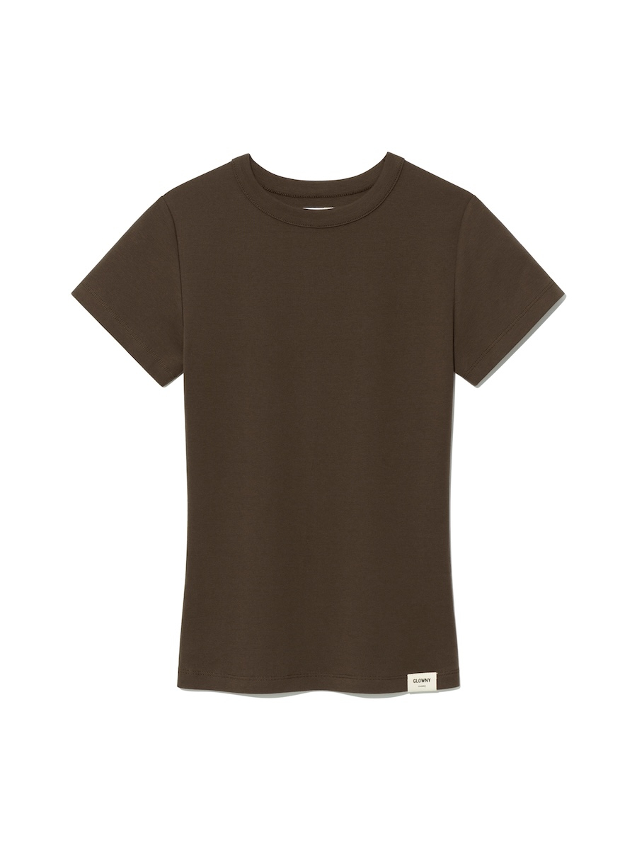 ★ GLOWNY★ G CLASSIC FITTED TEE CHOCO GY25CSTS0020BR MUSINSA | GLOWNY G CLASSIC FITTED TEE (CHOCO)