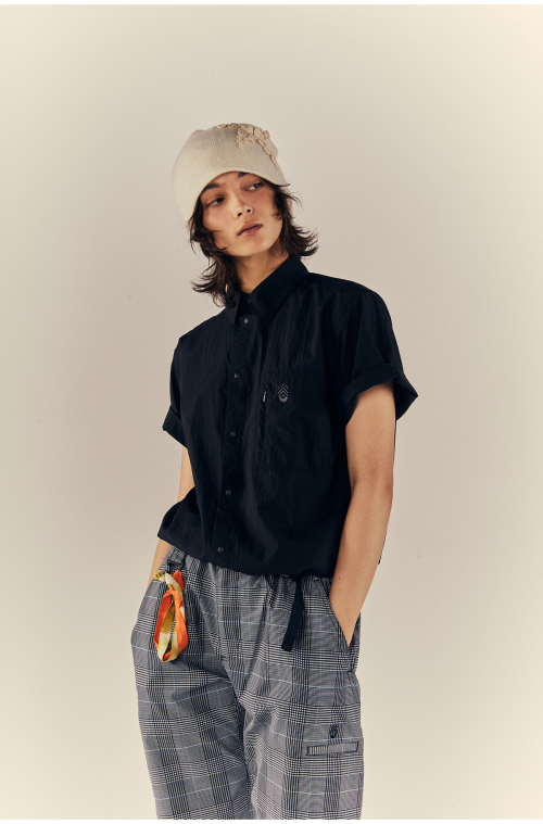 Легкая рубашка gaia short sleeve shirt black