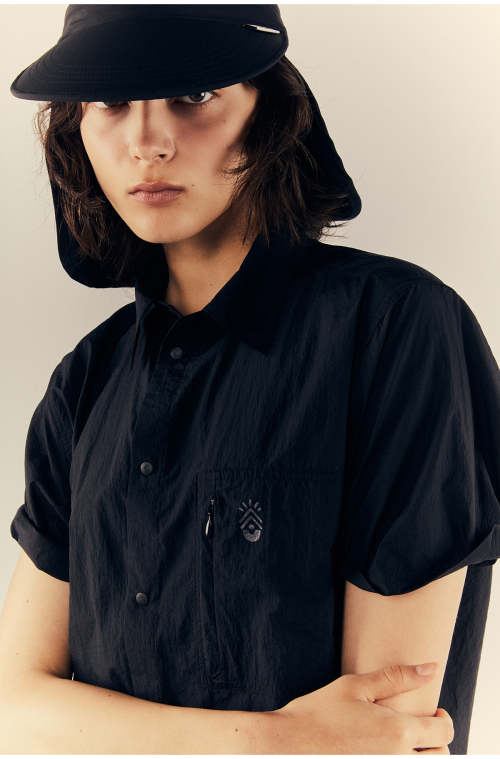 Легкая рубашка gaia short sleeve shirt black