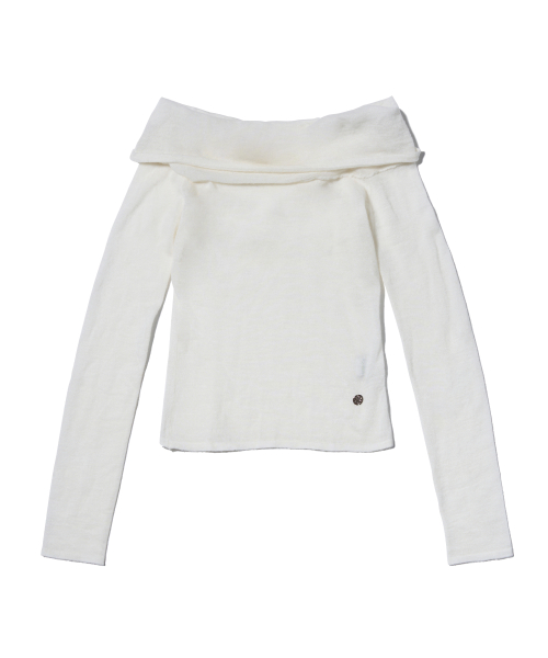 BASIC OFF SHOULDER трикотаж слоновая кость