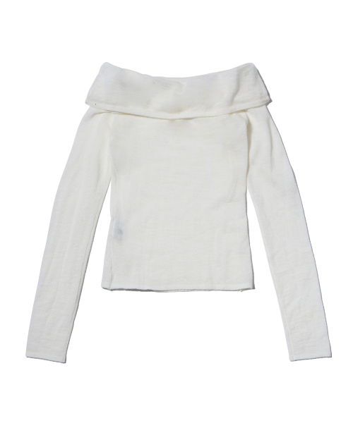 BASIC OFF SHOULDER трикотаж слоновая кость