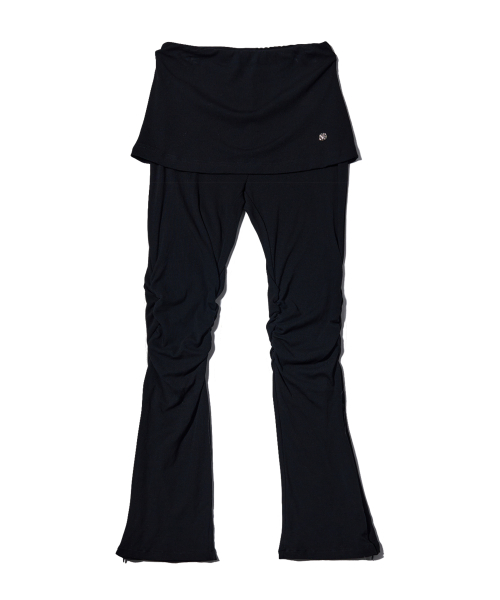 BASIC SHIRRING LAYERED SKIRT брюки чёрный