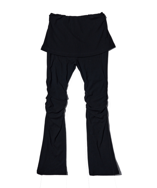 BASIC SHIRRING LAYERED SKIRT брюки чёрный