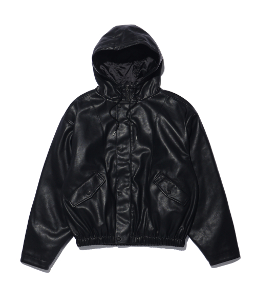 FAUX LEATHER JUMPER чёрный