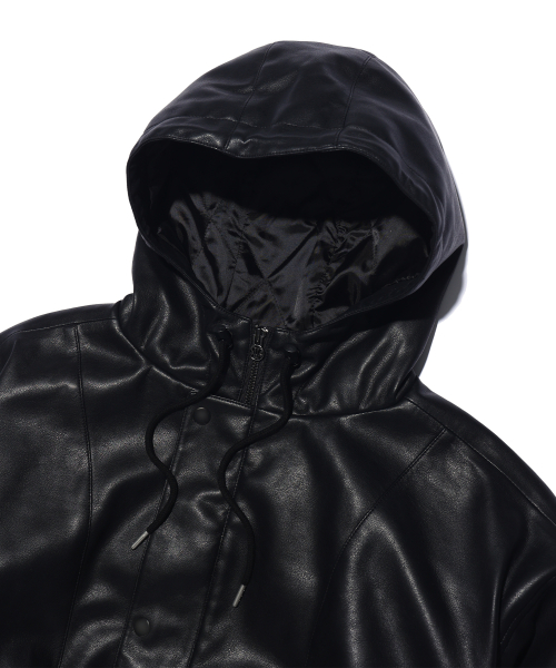 FAUX LEATHER JUMPER чёрный