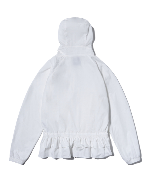 RUFFLE DETAILED WINDBREAKER белый