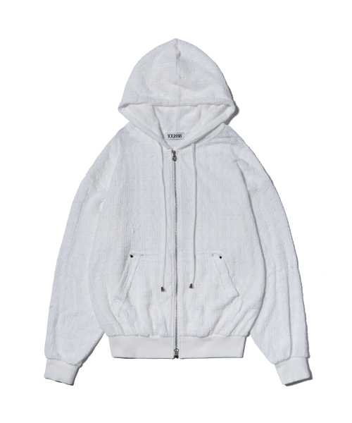 LACE капюшон ZIP-UP белый