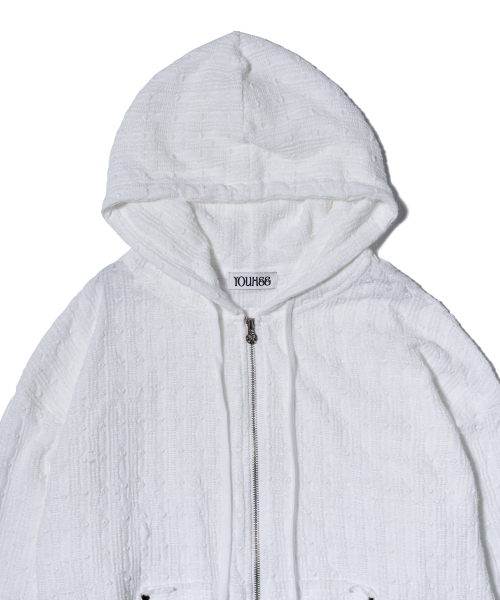 LACE капюшон ZIP-UP белый