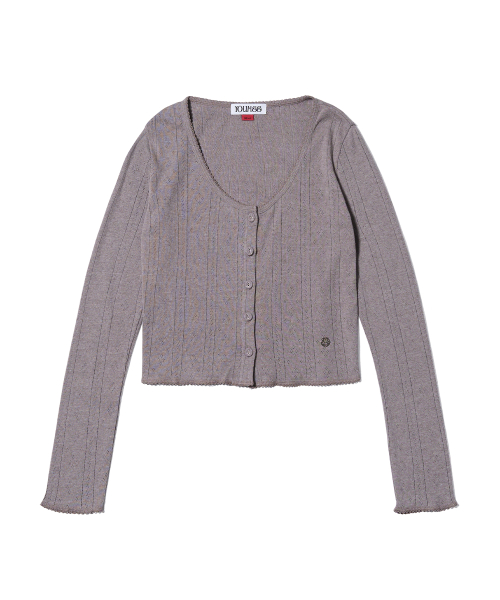 EYELET CARDIGAN бежевый