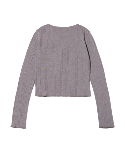 EYELET CARDIGAN бежевый