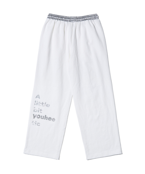 YOUHEETIC HOTFIX SWEATPANTS белый
