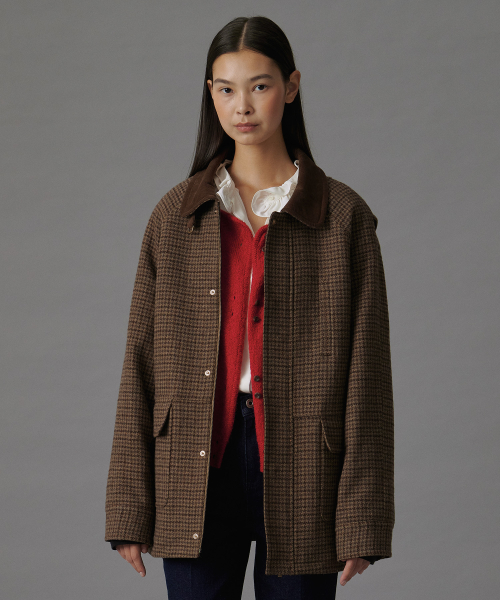 80s BRITISH HUNTING куртка BROWN