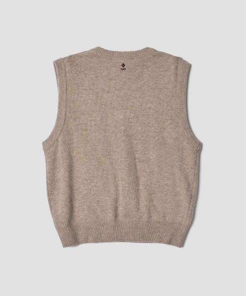 MUTED ARGYLE VEST бежевый