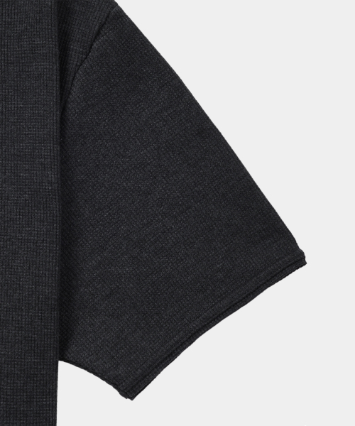 Dima хлопок Henley Short-Sleeve T-Shirt [Charcoal]