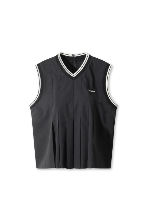 Women Jersey pleats vest WWVAA25605BKX