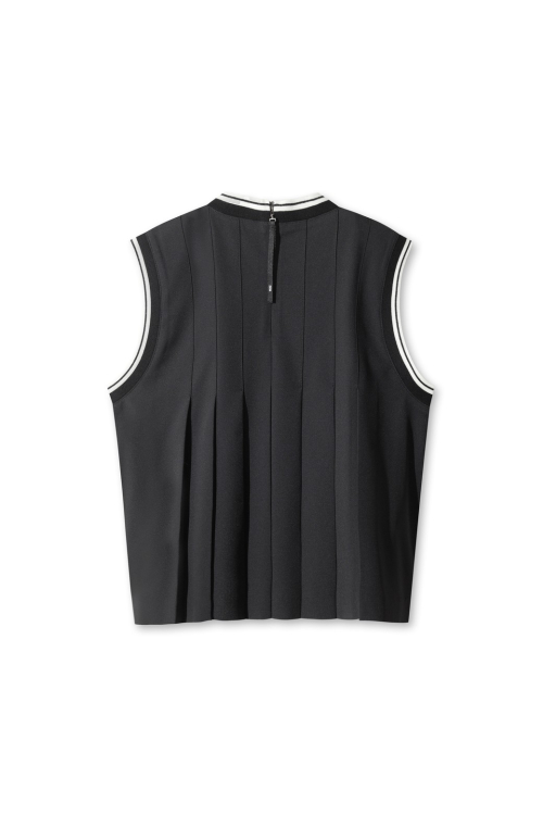 Women Jersey pleats vest WWVAA25605BKX