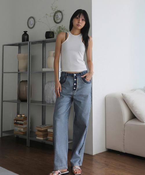 BUTTON-UP REVERSED свободный JEANS_T326DE400