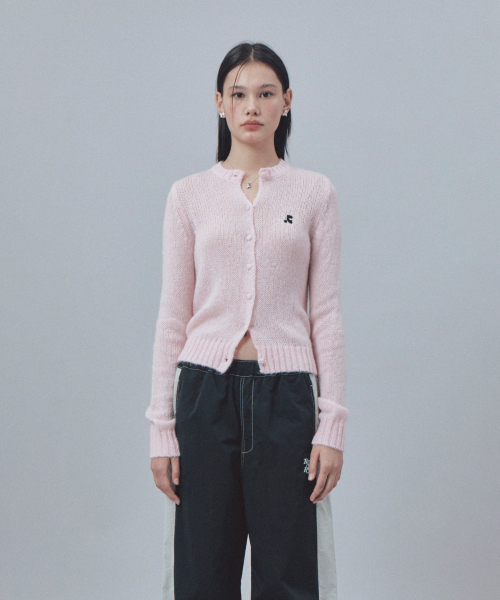 BUTTON HOLE трикотаж CARDIGAN - розовый