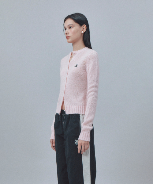 BUTTON HOLE трикотаж CARDIGAN - розовый