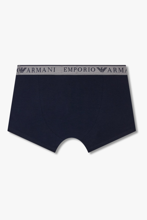 Мужские хлопковые боксеры с логотипом EMPORIO ARMANI UNDERWEAR Marine 0815312004