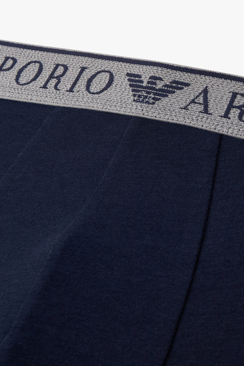 Мужские хлопковые боксеры с логотипом EMPORIO ARMANI UNDERWEAR Marine 0815312004