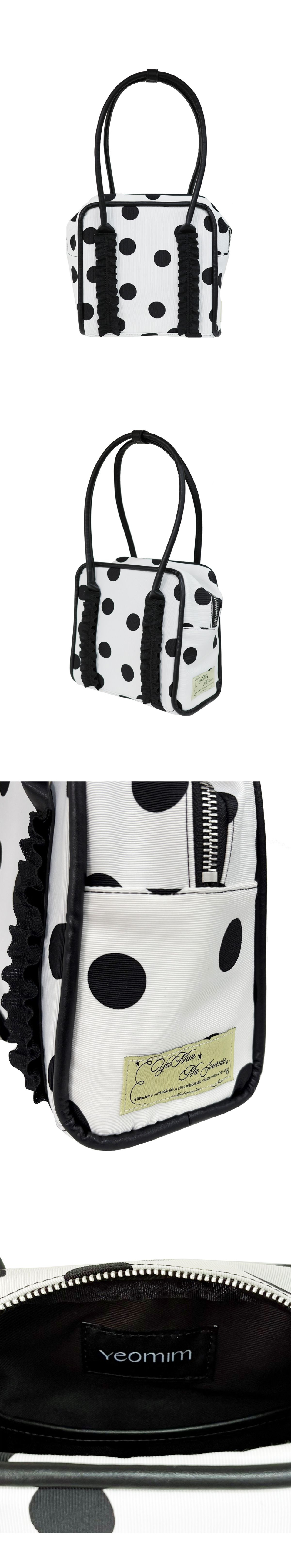 韓国商品/YEOMIM mini box bag (white dot) 韓国商品/YEOMIM mini box bag (white dot) MINI BOX Dot BAG
