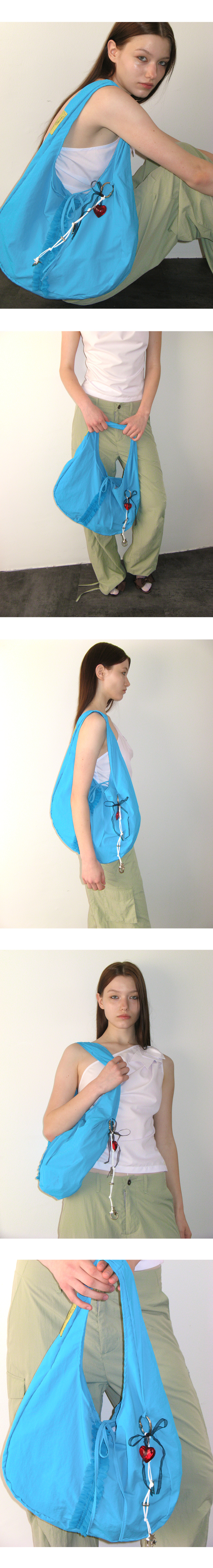 여밈(YEOMIM) frill hobo bag (ocean blue) - 사이즈 & 후기