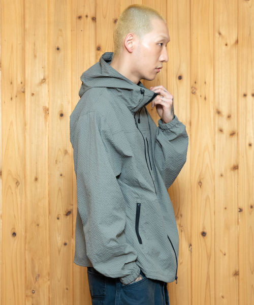 Ветровка жатая в клетку XJ132 (WARM GRAY)