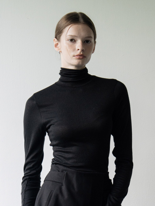 Turtleneck basic футболка - чёрный