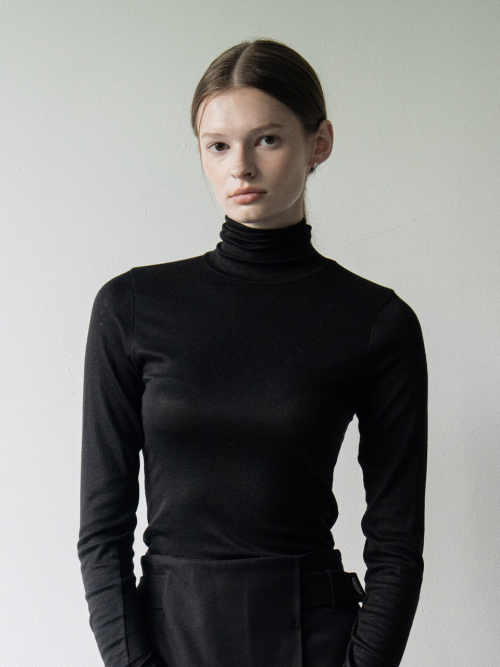 Turtleneck basic футболка - чёрный