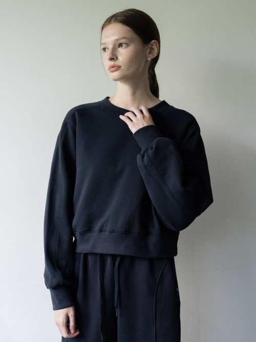 Sweat crop толстовка - тёмно-синий