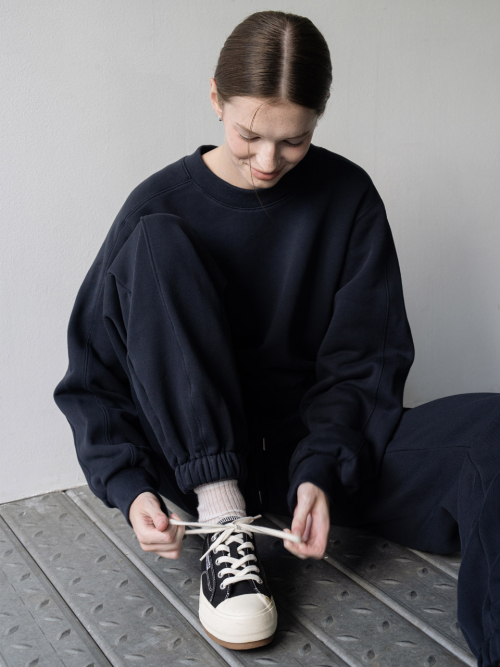 Sweat crop толстовка - тёмно-синий