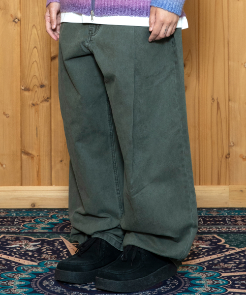 Хлопковые брюки-баллоны XP306 с эффектом стирки (KHAKI)