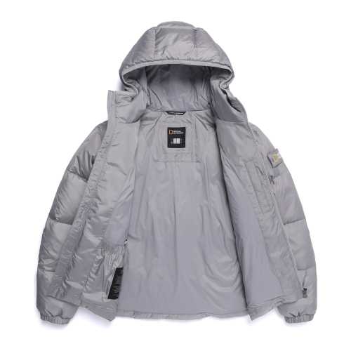 N254UDW971 Nana пуховая худи-куртка STONE GREY