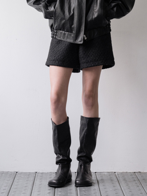Boucle шерстяной short брюки - бежевый
