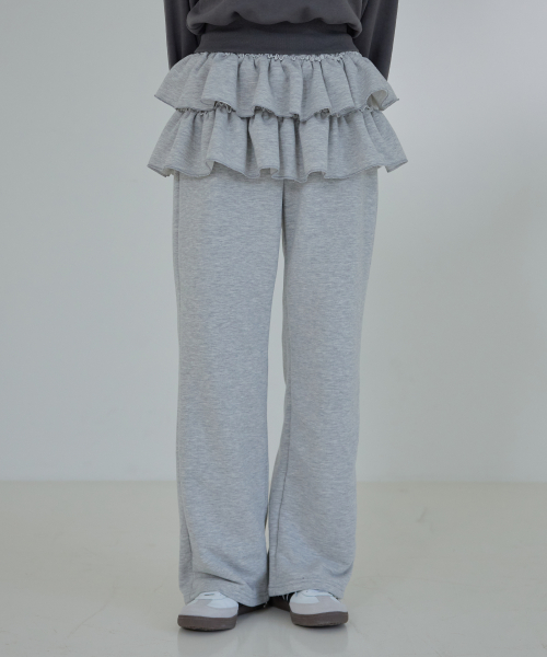 Frill юбка Decorated Sweat брюки M/Gray