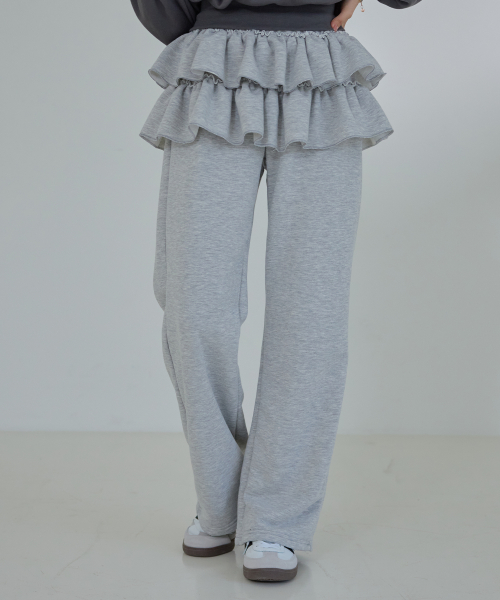 Frill юбка Decorated Sweat брюки M/Gray